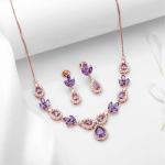 925 Sterling Silver Petals Luxe Rose Gold Plated Women's Jewelry Set