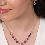 925 Sterling Silver Petals Luxe Rose Gold Plated Women's Jewelry Set