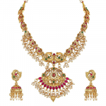 Latest Stylish Fancy Pearl Choker Traditional Jewellery Set for Women