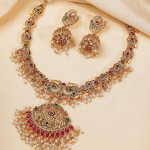 Latest Stylish Fancy Pearl Choker Traditional Jewellery Set for Women