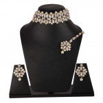 Latest Choker Design Antique Kundan Traditional Necklace Jewellery Set for Women