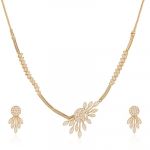 Rose Gold Plated AD Stone Jewellery Set for Women