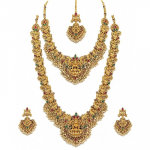 Traditional Earrings Maang Tikka Necklace Jewellery Set for Women