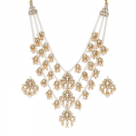 Ethnic Kundan & Pearls Multi Layers Bridal Necklace Set For Women