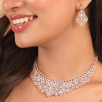 Jewellery Set for Women and Girls American Diamond Jewellery Set