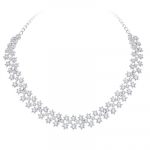 White Stones/AD Diamond Necklace with Earrings - Jewellery Set for Women