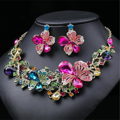 Necklace Jewellery Set for Women Latest Stylish Design Fancy Crystal