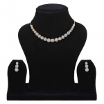 Jewellery Set for Women American Diamond Combo of Choker Necklace Set with Earrings, Bracelet and Ring