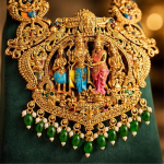 Premium Sita Ramam Temple Jewellery Long Haram Set
