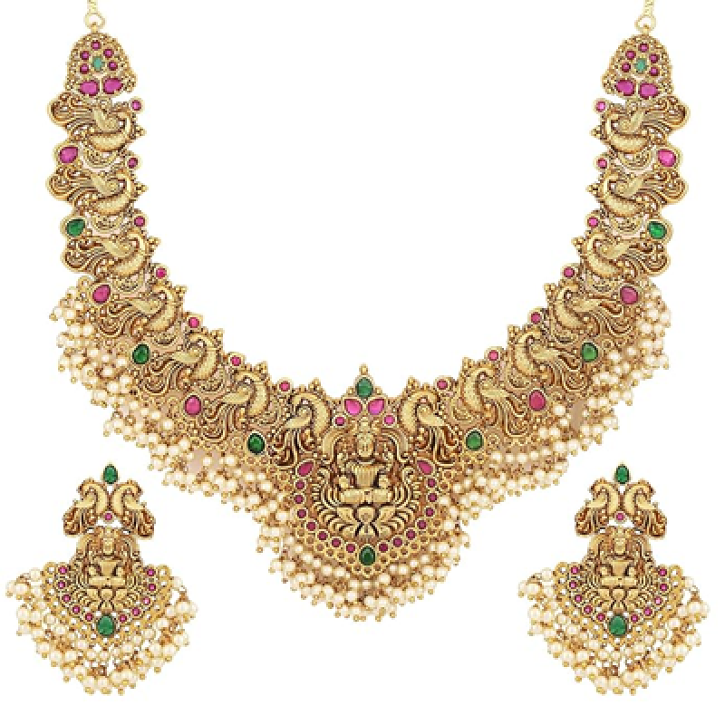 Latest Stylish Fancy Pearl Choker Traditional Jewellery Set