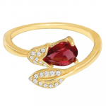 925 Silver Wine Twirling Petal Ring, Adjustable