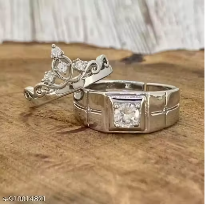 silver rings for couples