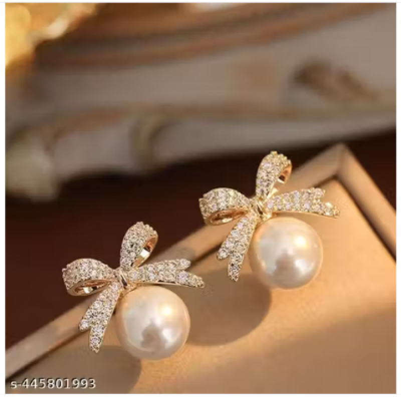Eloria Combo Pack of 2 Korean Stud Earrings For Women And Girls