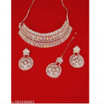 Rose gold necklace set with earrings