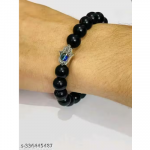 Crystal 8 mm Stone Bracelet with Hamsa Charm for Men and Women