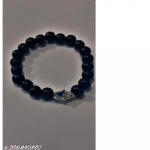 Crystal 8 mm Stone Bracelet with Hamsa Charm for Men and Women