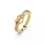 925 Sterling Pure Silver Ring for Women, Infinity Rings, Adjustable Size, Daily Wear Silver Jewellery