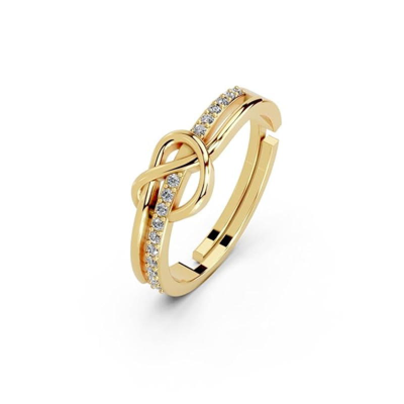 925 Sterling Pure Silver Ring for Women, Infinity Rings, Adjustable Size, Daily Wear Silver Jewellery