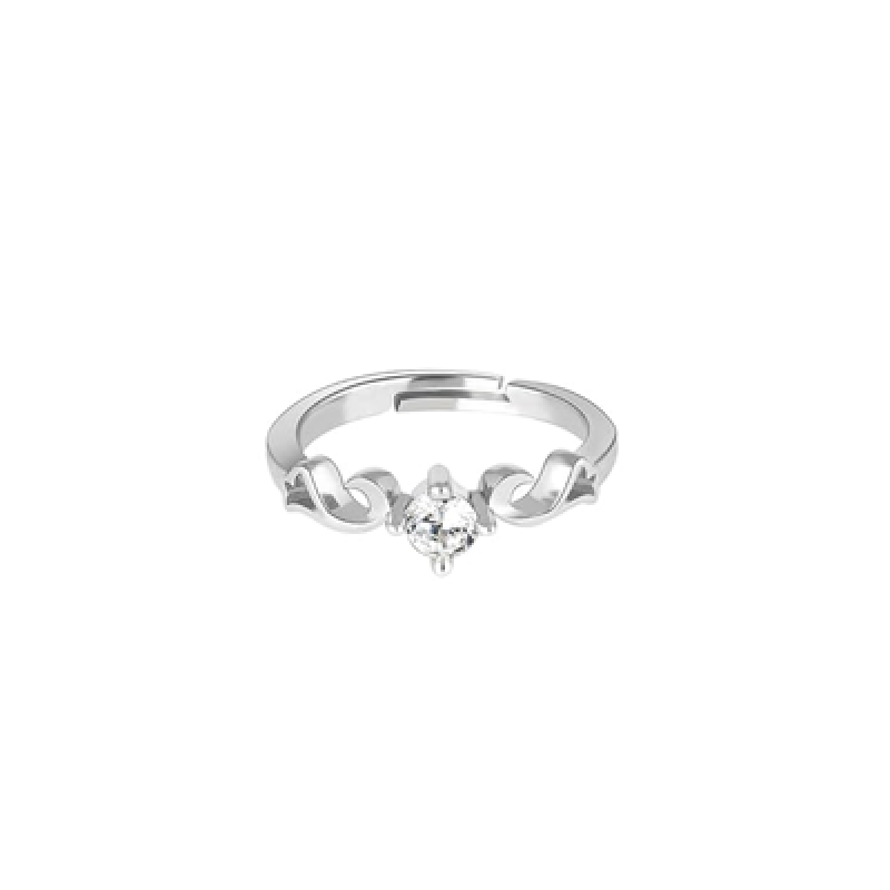 925 Sterling Silver Zircon Beachy Waves Ring