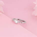 925 Sterling Silver Zircon Beachy Waves Ring